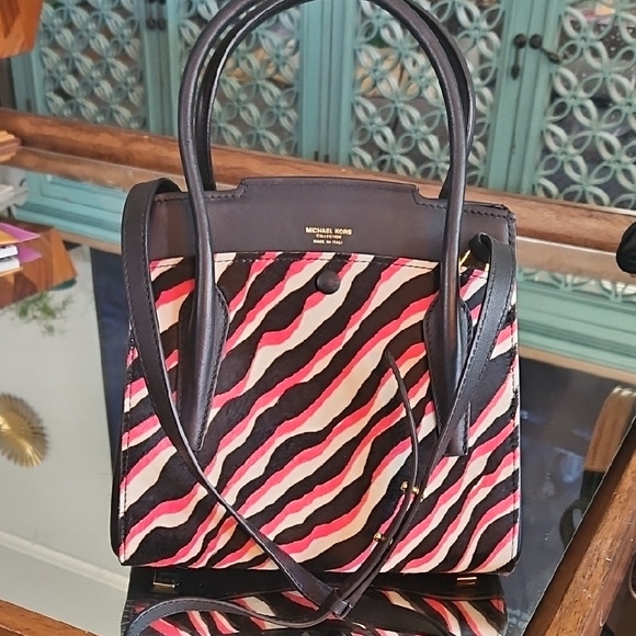 Michael Kors Collection Zebra Stripe Satchel - Picture 1 of 4